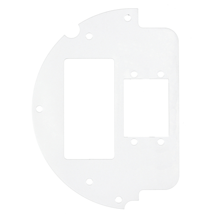 HUBBELL WIRING DEVICE-KELLEMS Recessed 6" Series, Sub Plate, 60% Left Side, (2) Extron® AAP Opening, (2) Extron® MAAP Opening S1R6SPV